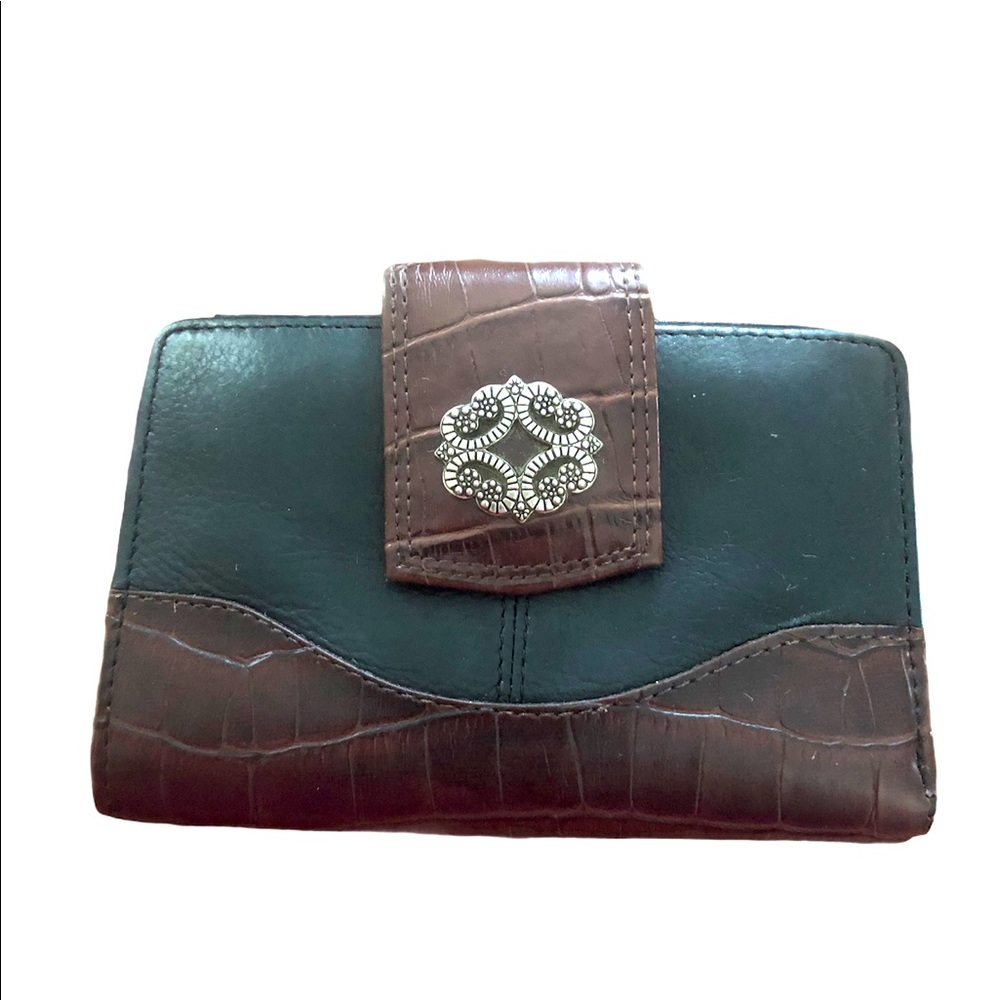 🏜️ Vintage Black Brown Lo Fi Desert Revival Leather‎ Wallet